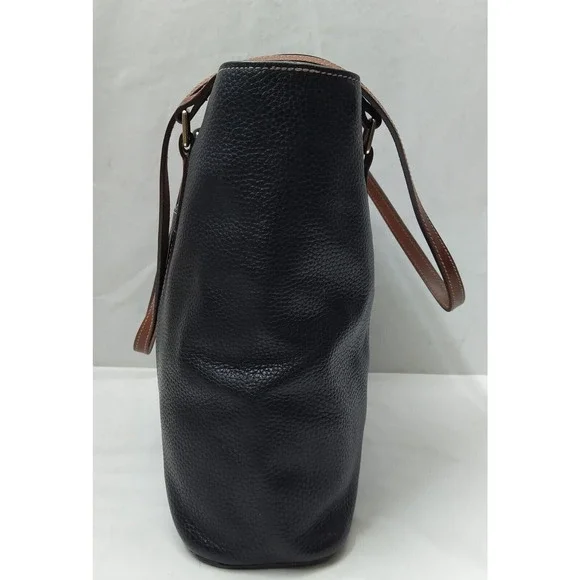 Dooney & Bourke Lexington Black Pebbled Leather Double Handle Zipper Tote Bag - Picture 5 of 16